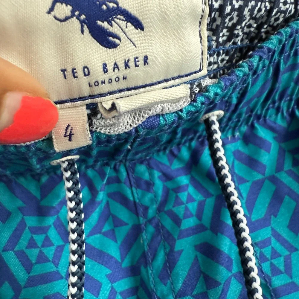 Ted Baker London The World's Your‎ Lobster Swim Trunks Mens size 4